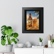 Load image into Gallery viewer, Framed Poster — Tropical Beach Beer Poster (Harlem Brewing)