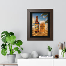 Load image into Gallery viewer, Framed Poster — Tropical Beach Beer Poster (Harlem Brewing)